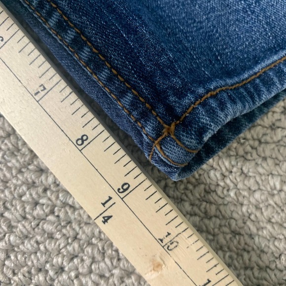 Bootheel Womens Shorts‎ Size 31/10 Blue Dark Wash Denim Boyfriend Mid Rise - Picture 6 of 12